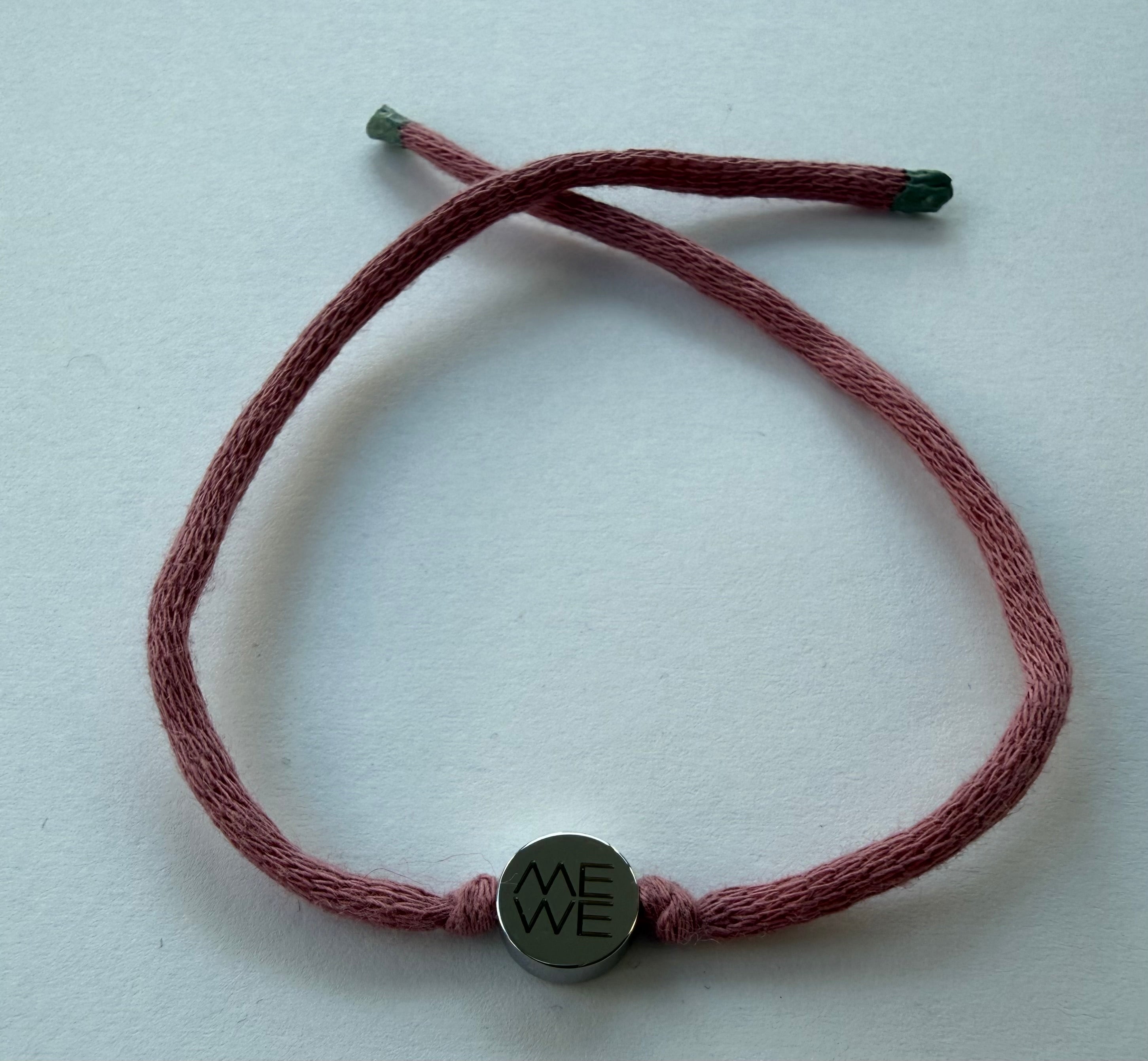 Freundschaftsarmband Me We (altrosa silber)