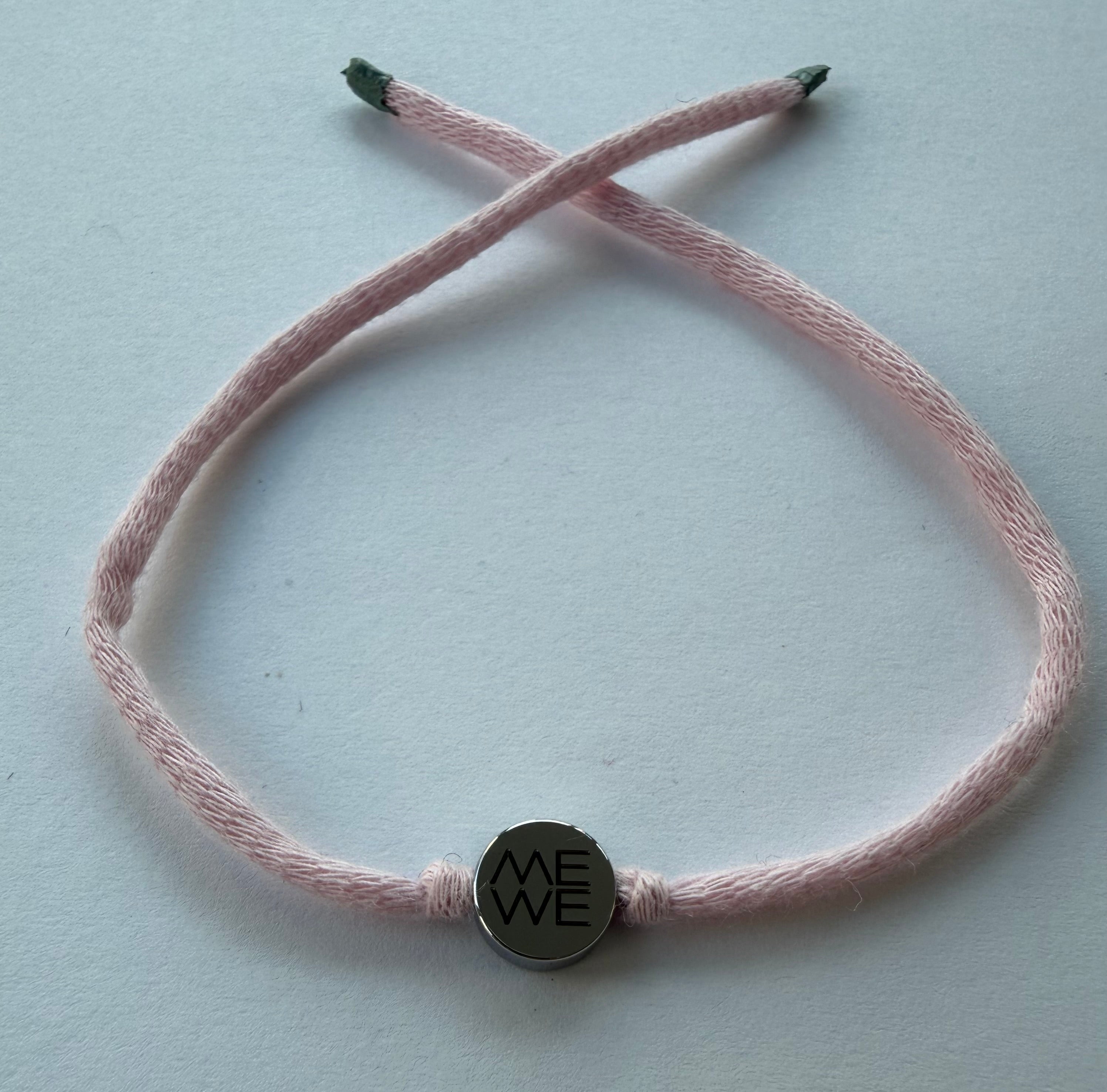 Freundschaftsarmband Me We (rosa silber)