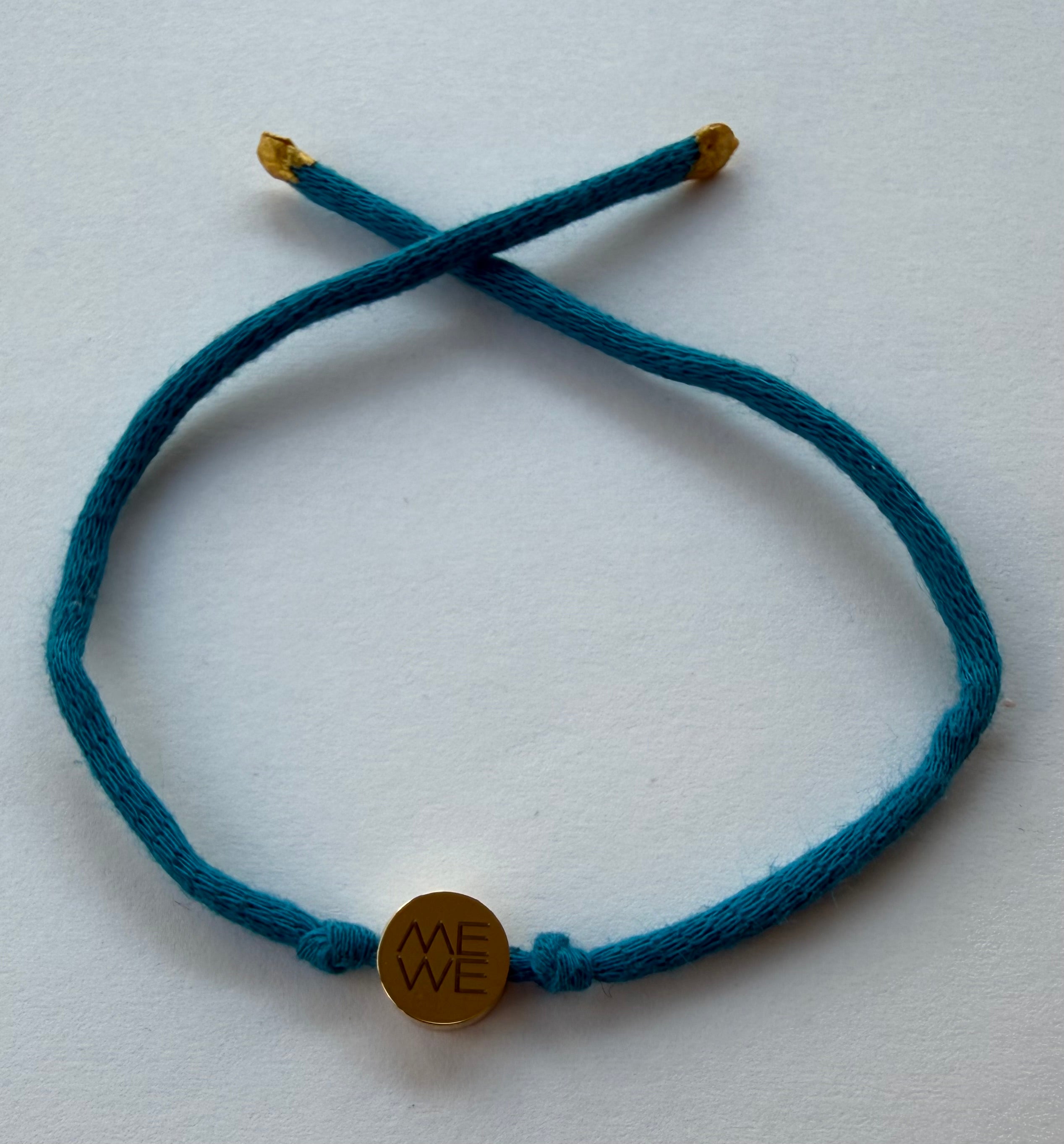 Freundschaftsarmband Me We (türkis gold)