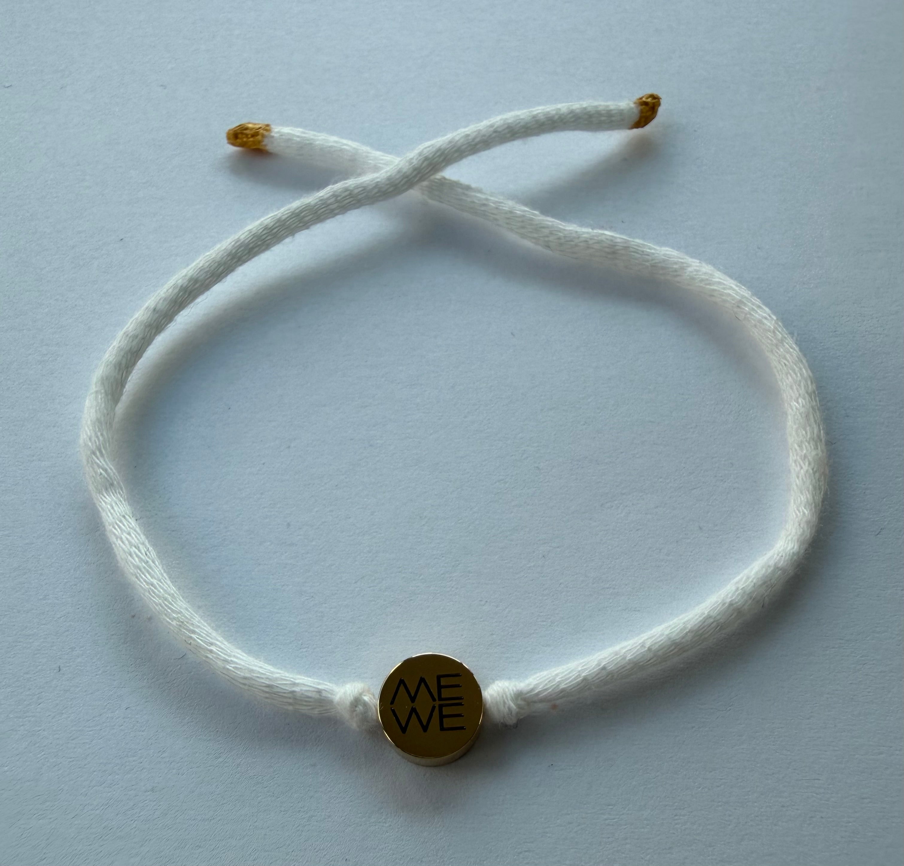 Freundschaftsarmband Me We (weiß gold)