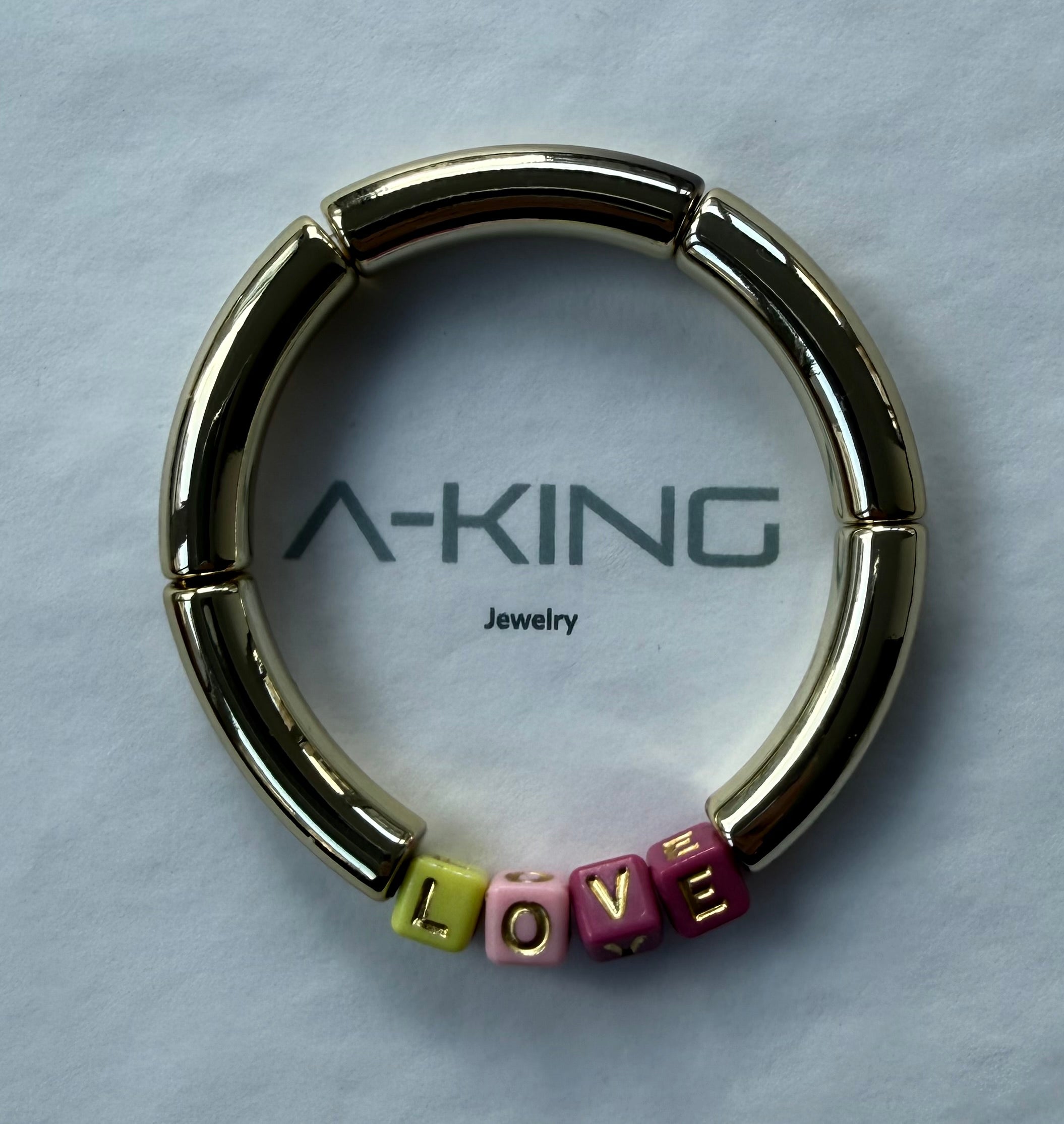 Glattes Armband (gold, LOVE)