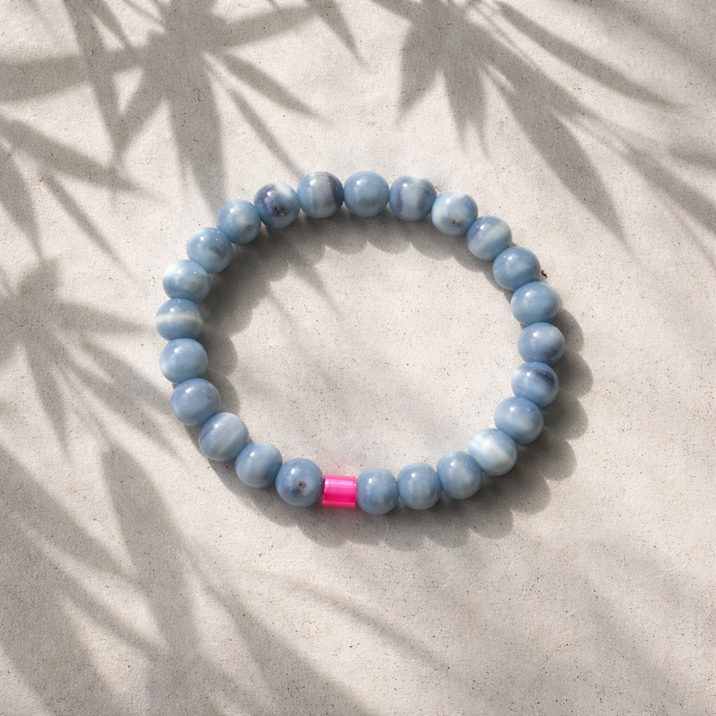 Perlen-Armband (hell blau)