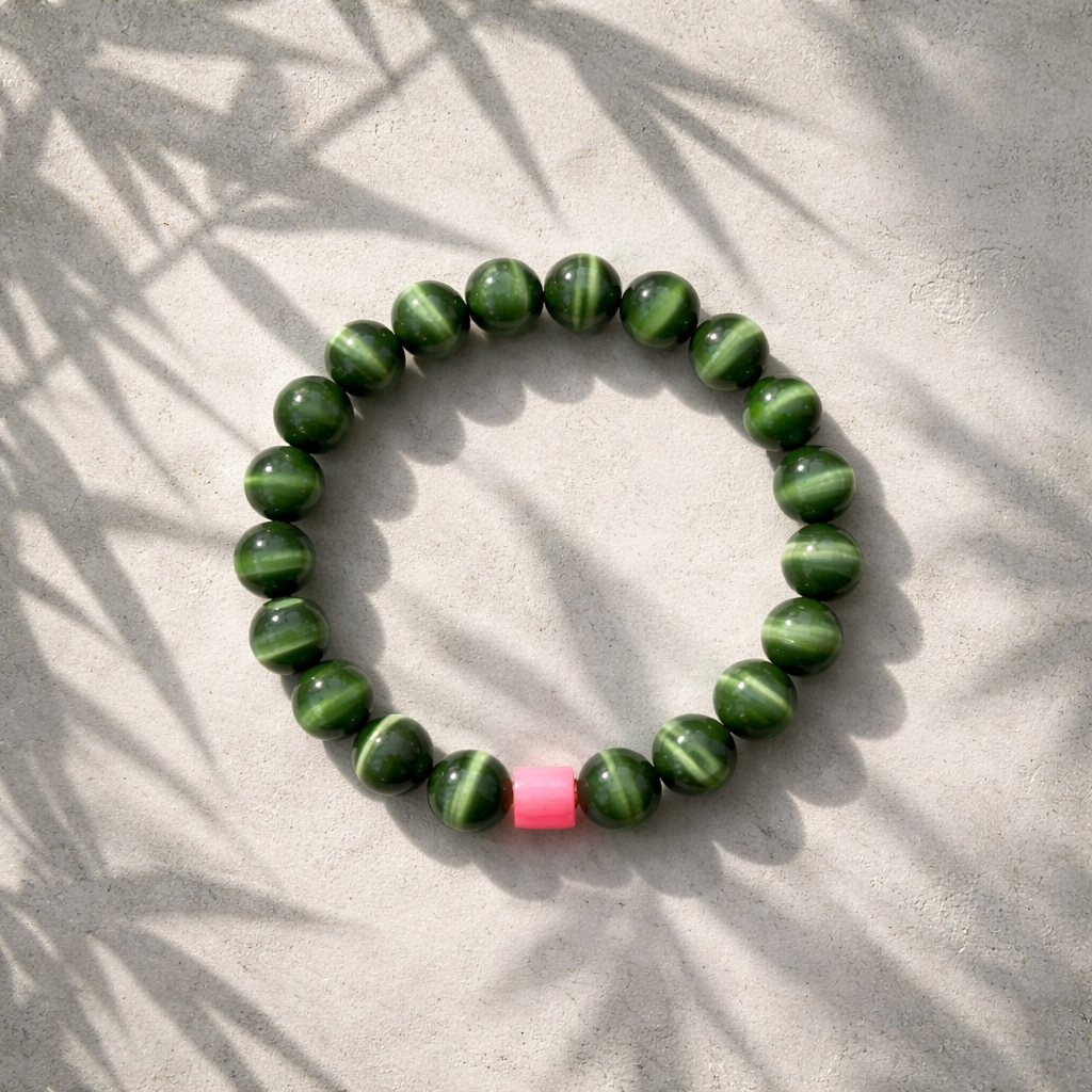 Perlen-Armband (dunkel grün)