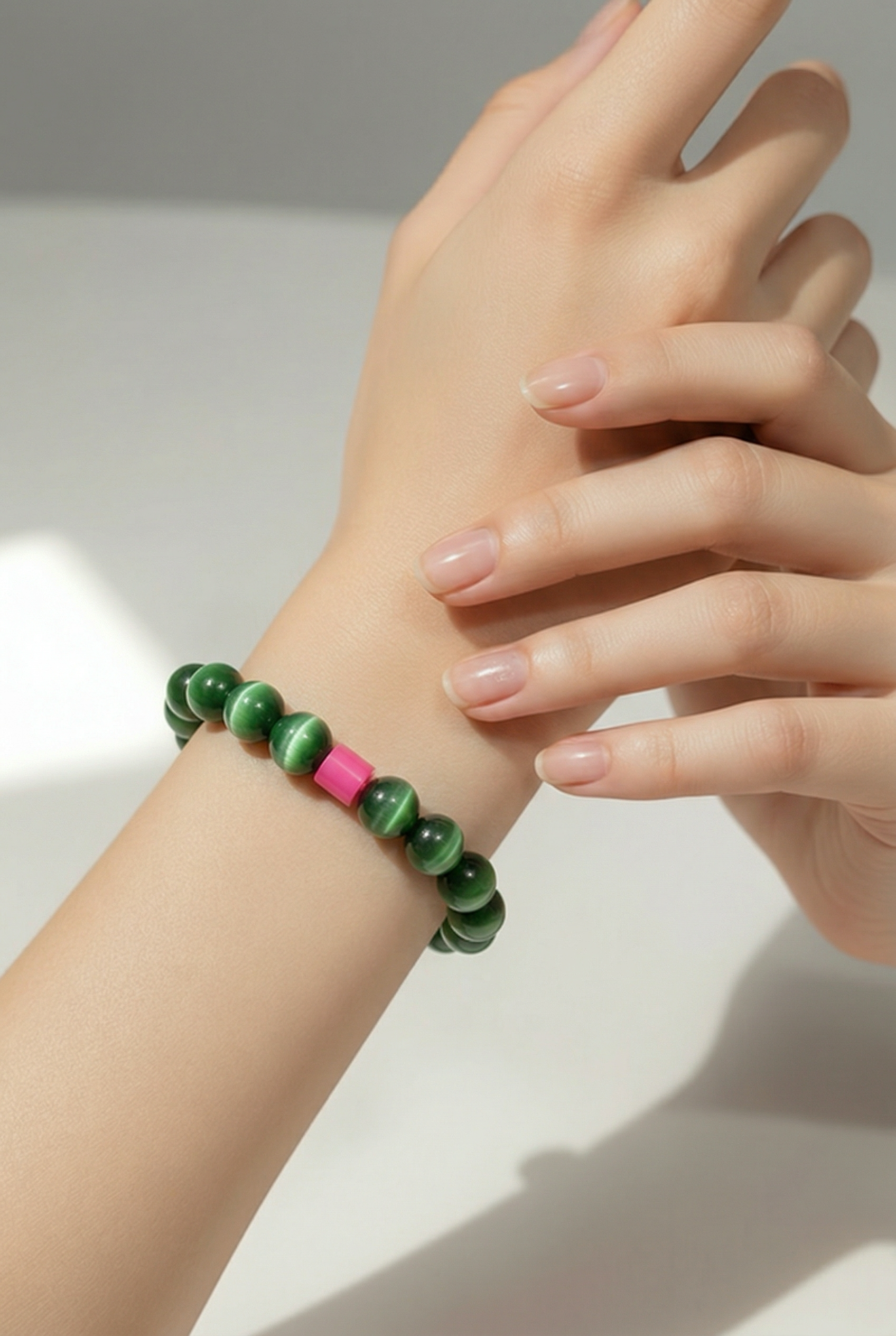 Perlen-Armband (dunkel grün)