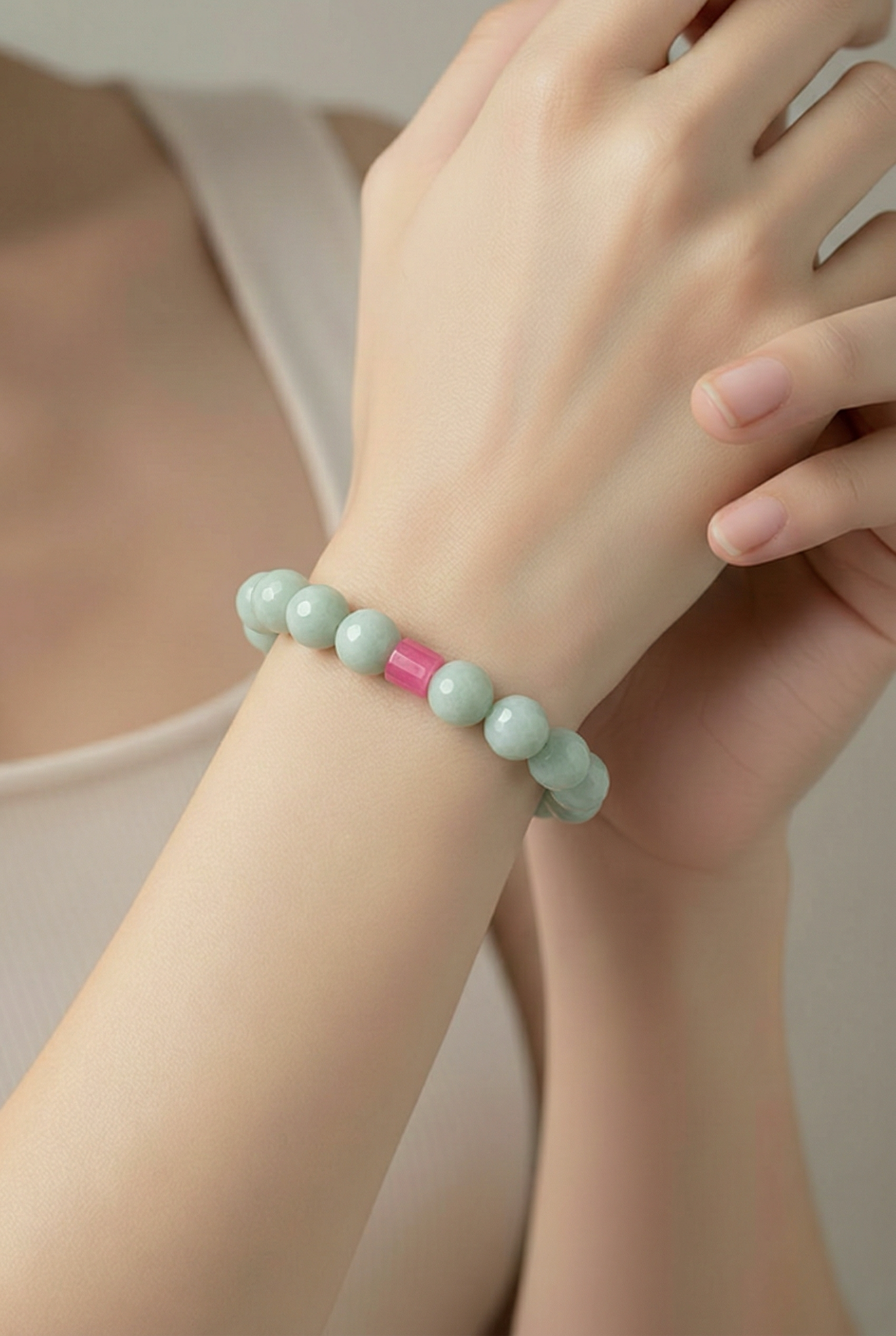 Perlen-Armband (hell grün)