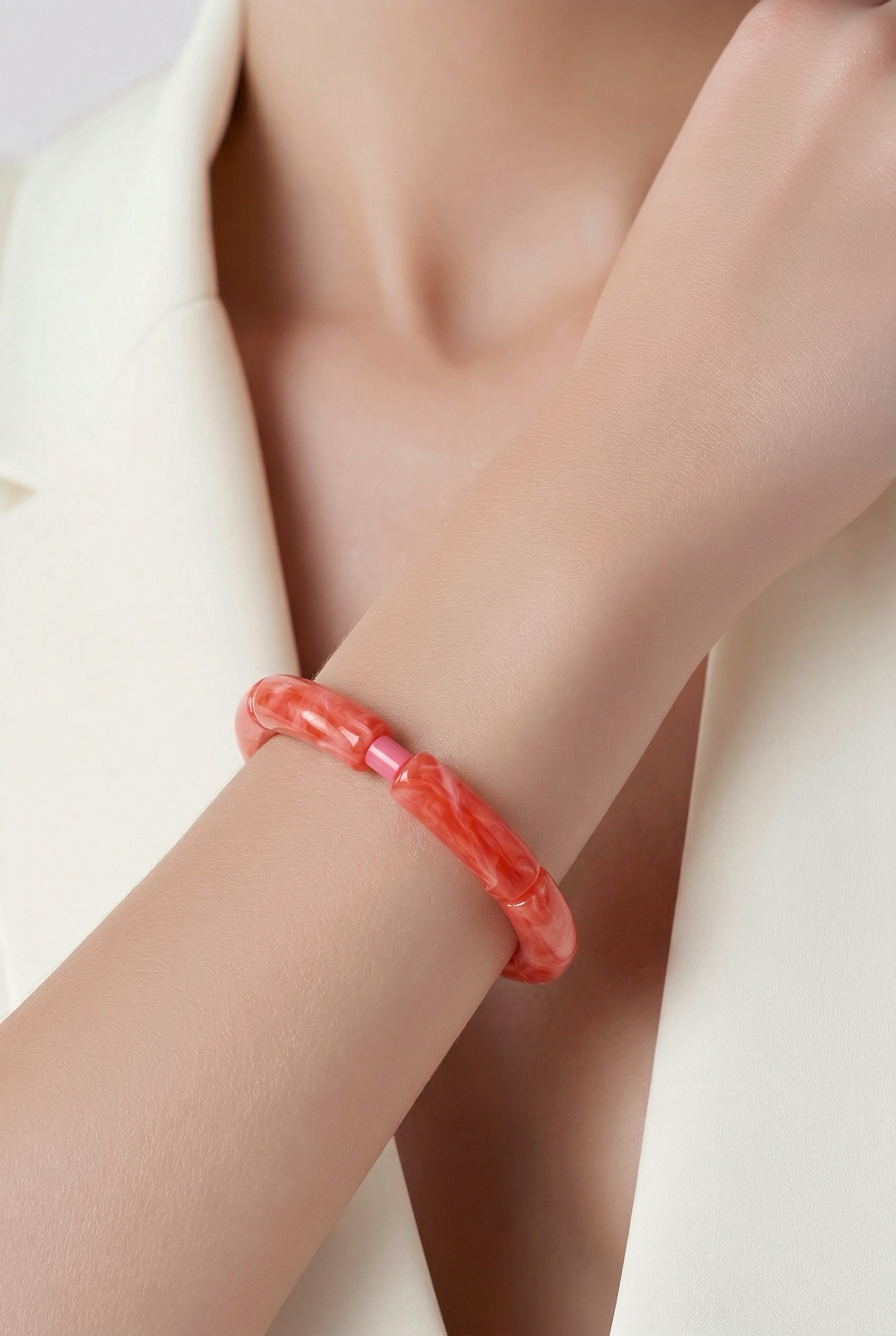 Acryl-Armband Mamor (orange)