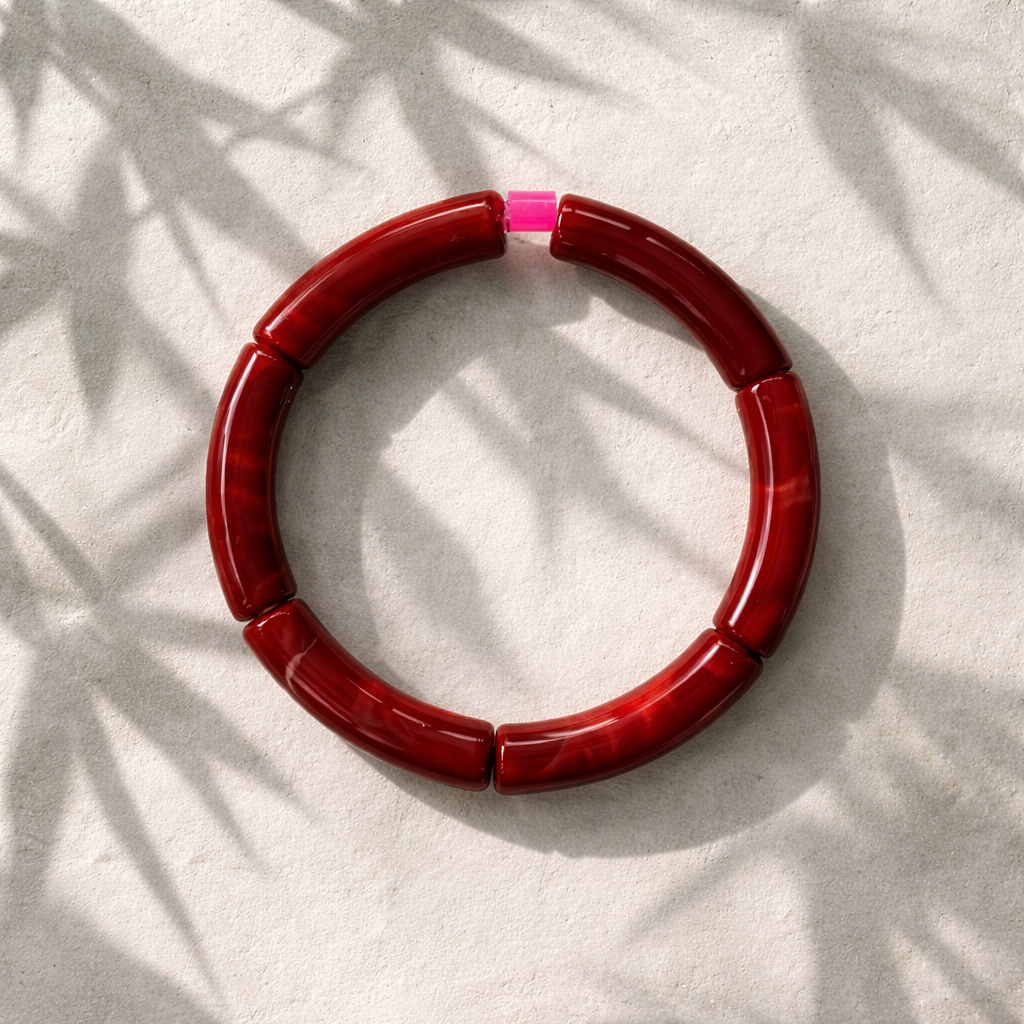 Acryl-Armband Color (braun rot)