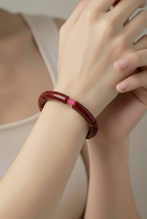 Acryl-Armband Color (braun rot)