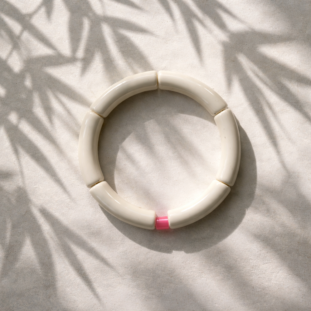 Acryl-Armband Color (weiß glänzend)