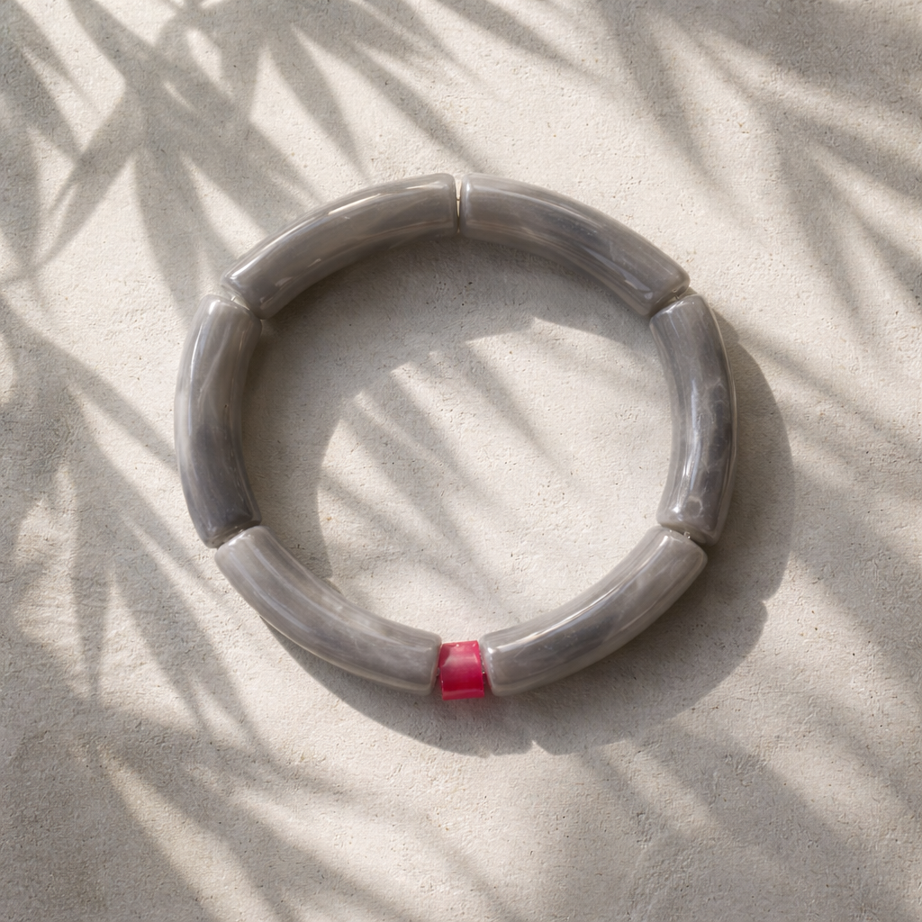 Acryl-Armband Mamor (grau)