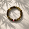 Acryl-Armband Mamor (braun gold)
