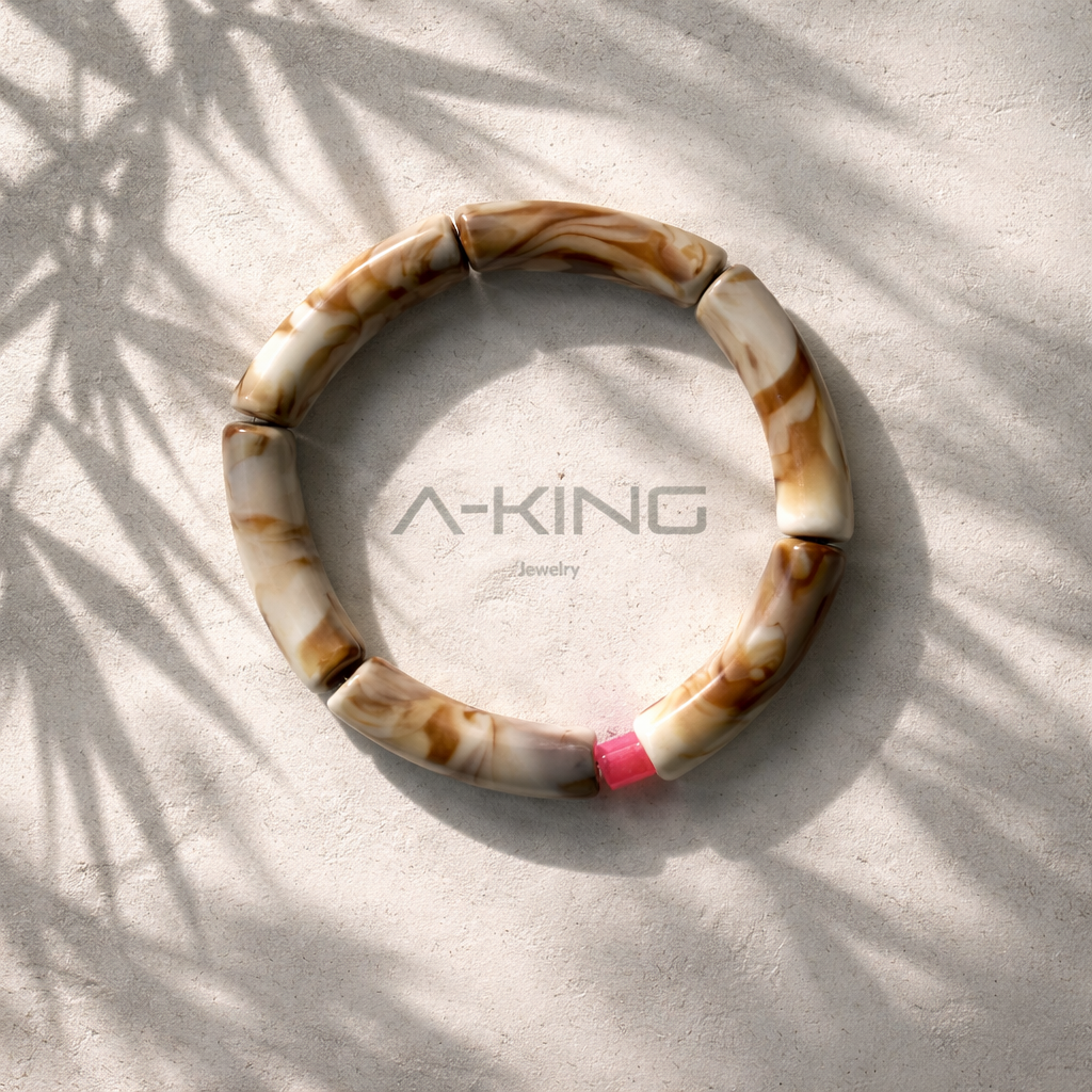 Acryl-Armband Mamor (beige)