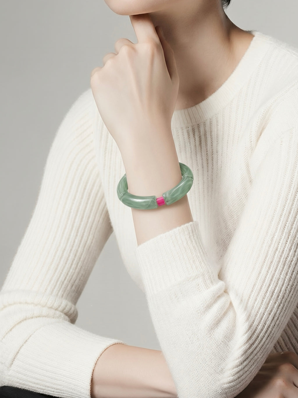 Acryl-Armband Mamor (türkis blau)