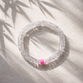 Acryl- Armband Transparent (weiß sparkle)