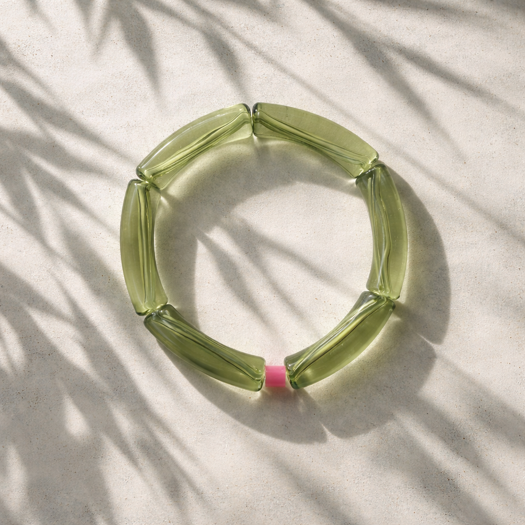Acryl-Armband Transparent (kaki)