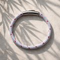 Geflochtenes Segelarmband (lila + Silberverschluss)