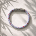 Geflochtenes Segelarmband (lila + Silberverschluss Geriffelt)
