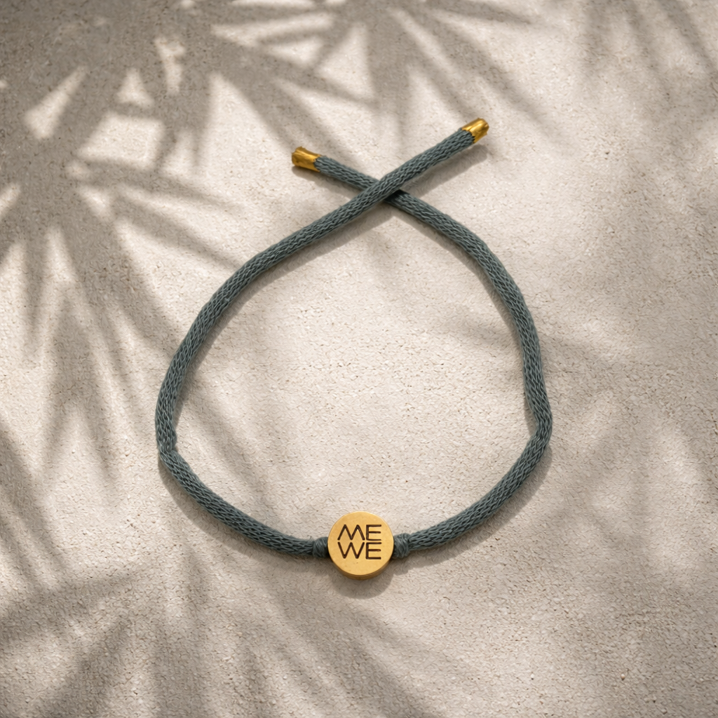 Freundschaftsarmband Me We (grau gold)