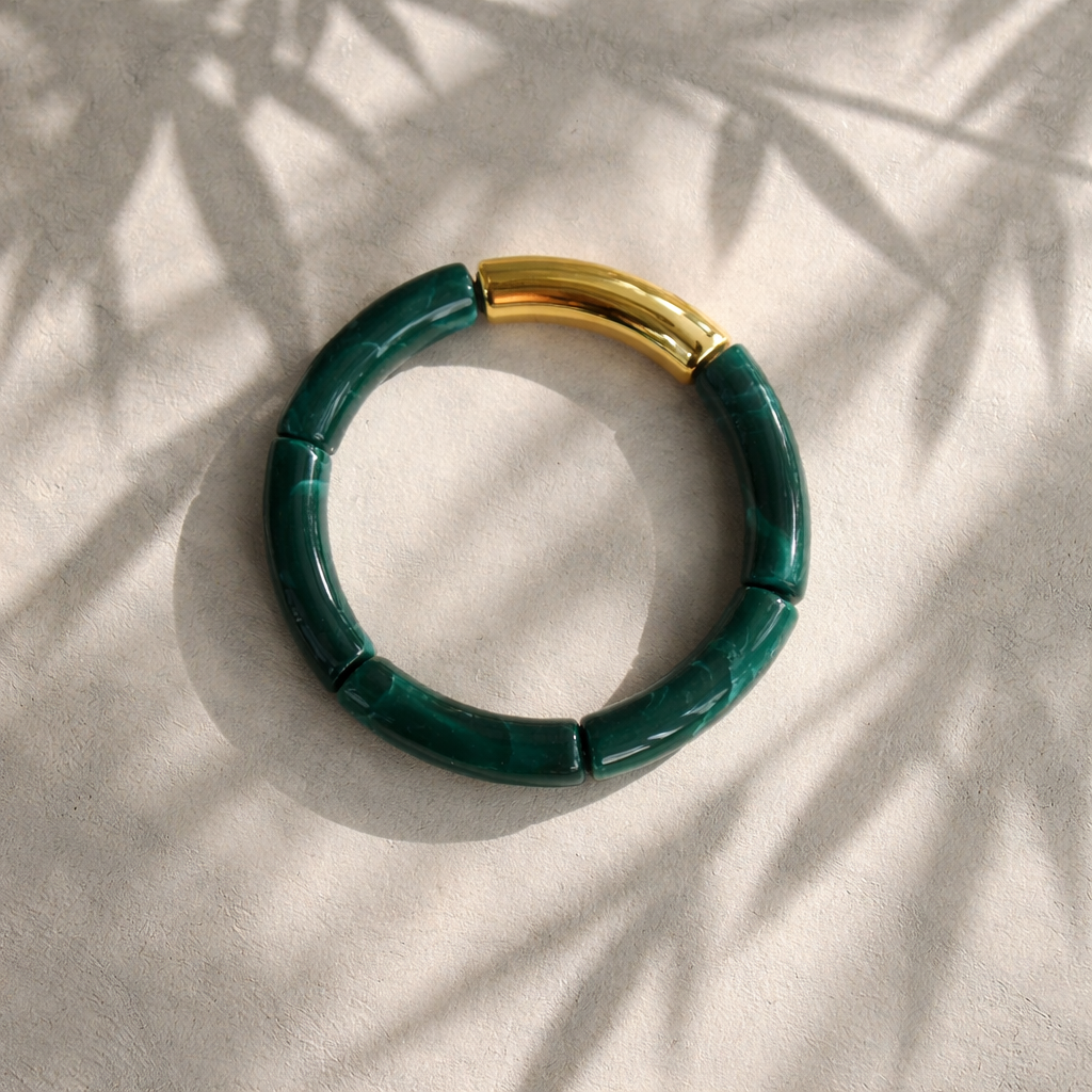 Statement-Bangle (dunkelgrun)