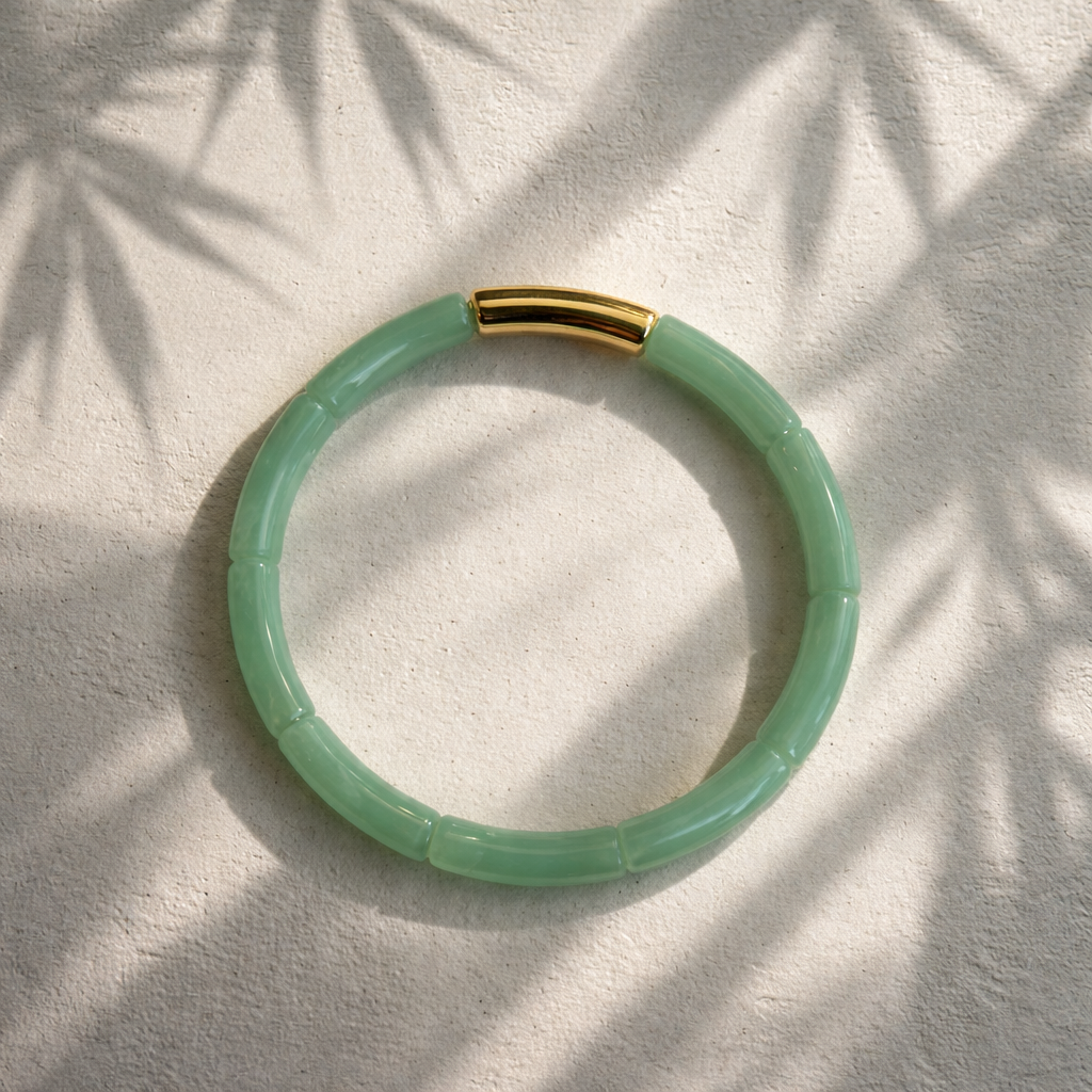 Statement-Bangle (jade grun)