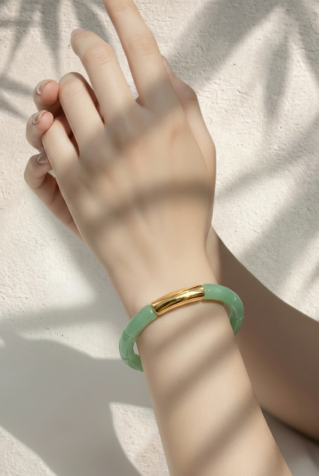 Statement-Bangle (jade grun)