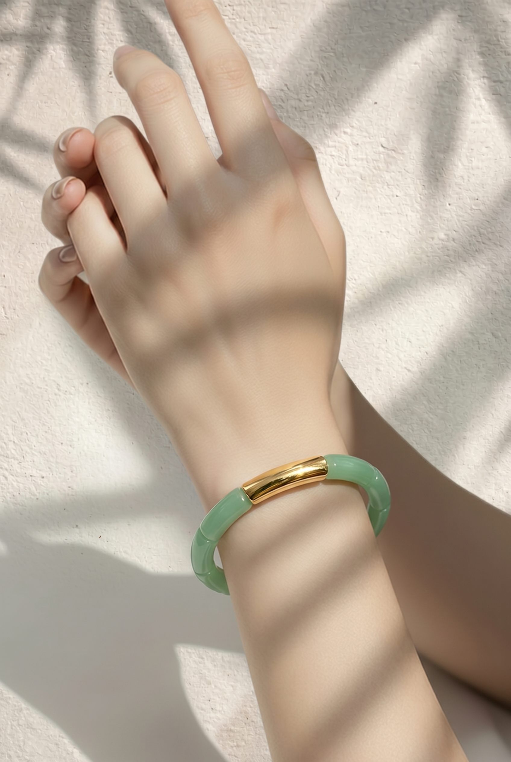 Statement-Bangle (jade grun)