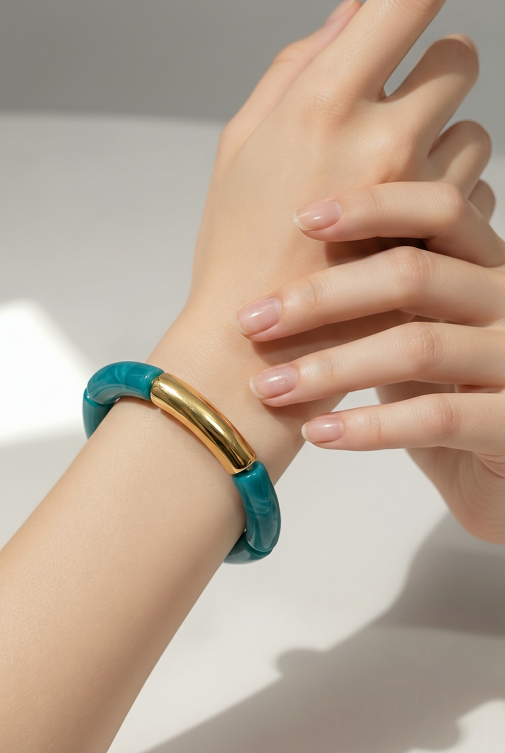 Statement-Bangle (turkis)