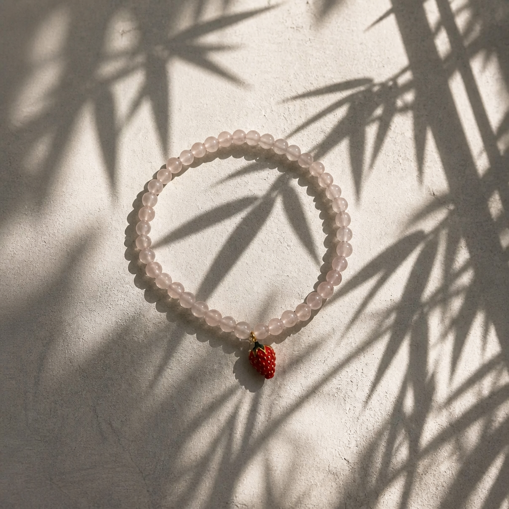 rosa Perlen Armband mit Anhänger