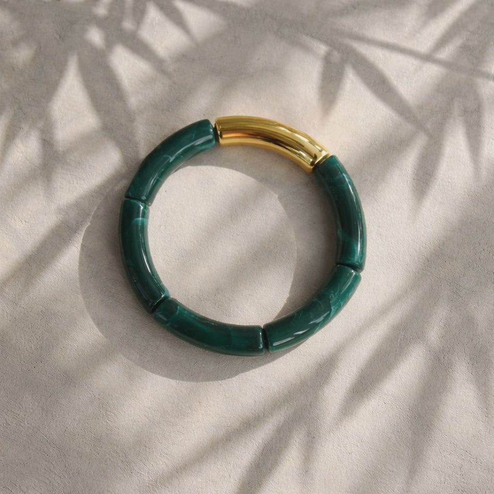 Statement-Bangle (dunkelgrun)