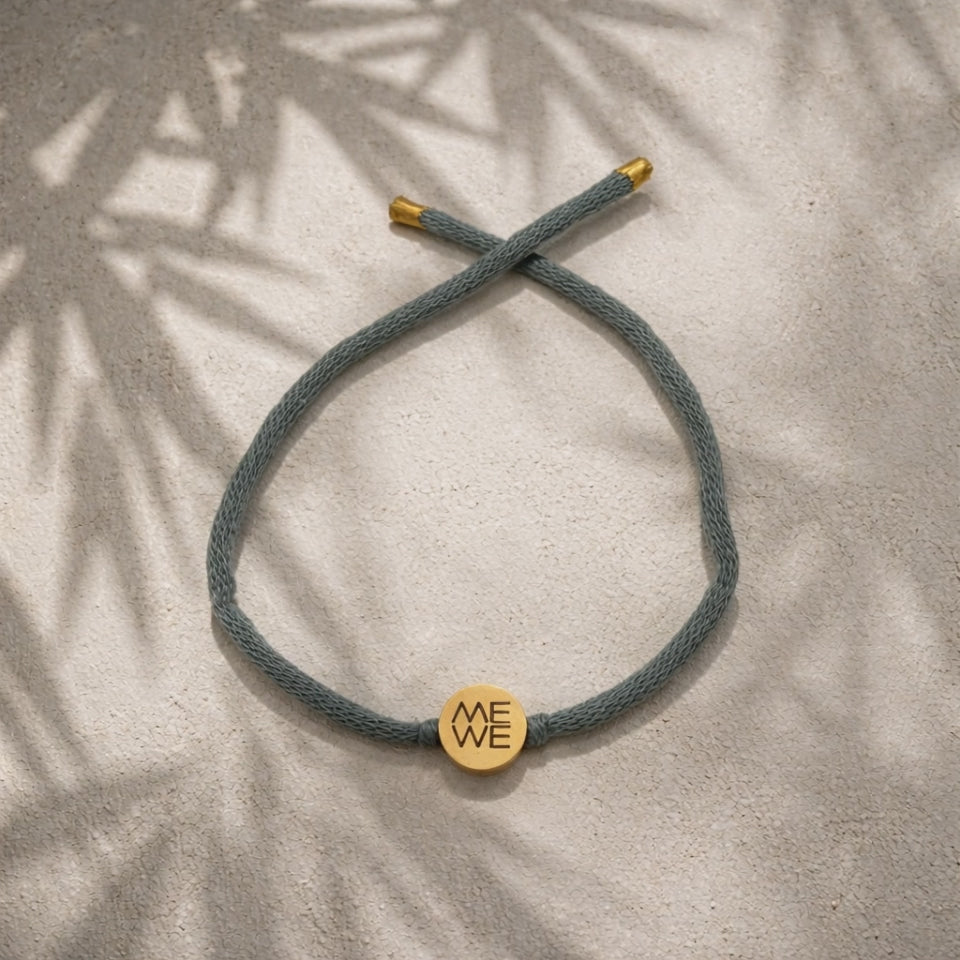 Freundschaftsarmband Me We (grau gold)