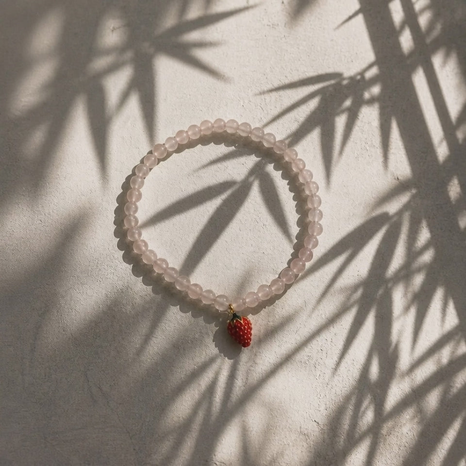 rosa Perlen Armband mit Anhänger